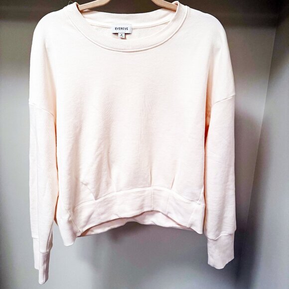 Evereve Baylor Corset Sweatshirt, Size M, Ivory/Off White - Picture 6 of 9